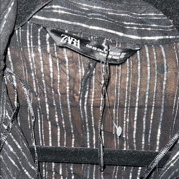 Zara Black and White Striped Top - Picture 4 of 8